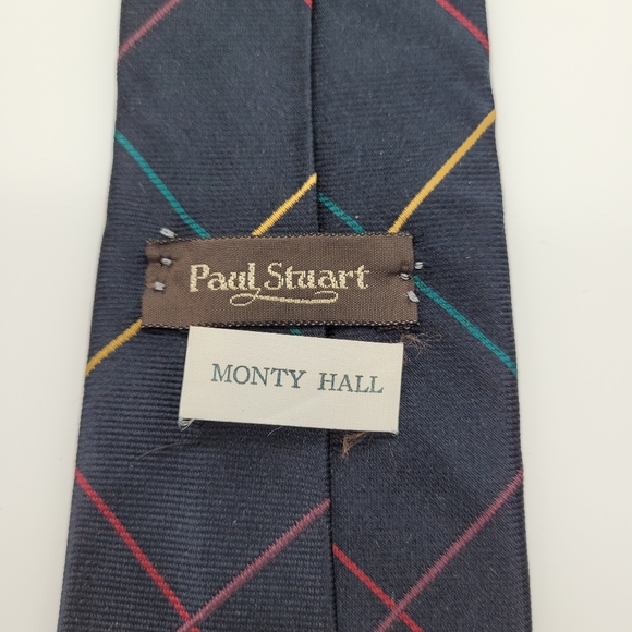 PAUL STUART | 100% silk multicoloured windowpane plaid tie - Picture 3 of 5